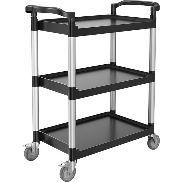 Succebuy Carrello Di Servizio Multiuso 136 Kg, 3 Livelli, Carrello Portautensili 880X410X990 Mm-image