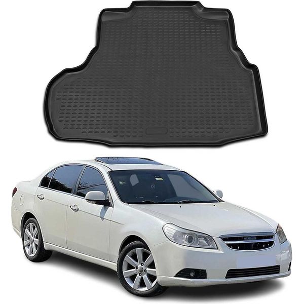 Tappetino Per Bagagliaio Fodera Per Chevrolet Epica 2006-2021 Gomma Tpe Nero-image