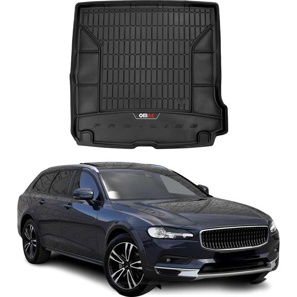 Omac Rivestimento Del Bagagliaio In Gomma Per Volvo V90 2016-2025 Rivestimento Del Bagagliaio In Tpe Nero-image