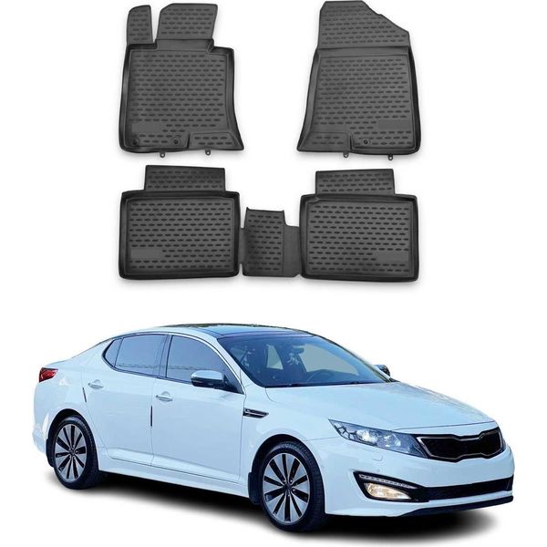 2011-2014 Kia Optima Tappetini Tpe Nero 4 Pz-image
