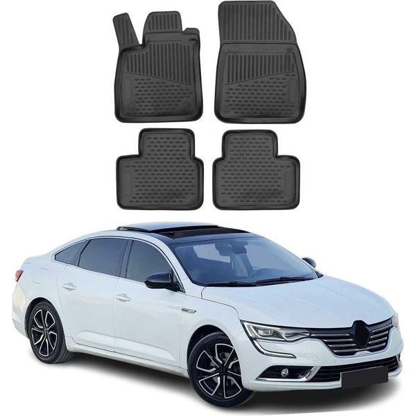 2015-2025 Renault Talisman Tappetini Tpe Nero 4 Pz-image