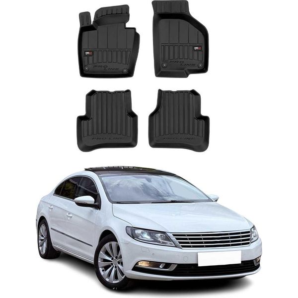 2011-2016 Vw Cc Tappetini Tpe Nero 4 Pz-image