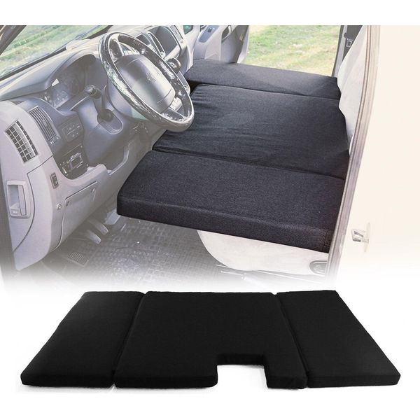 Letto Camper Materasso Per Letto Cabina Per Vw Crafter 2017-2025 Poliestere Nero-image