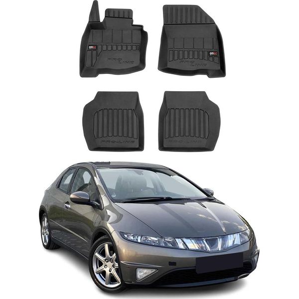 2005-2011 Honda Civic Hatchback FußMatten Tpe Schwarz 4 Tlg-image