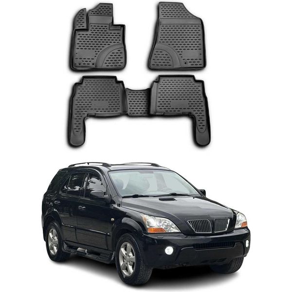 2009-2012 Kia Sorento Tappetini Tpe Nero 4 Pezzi-image