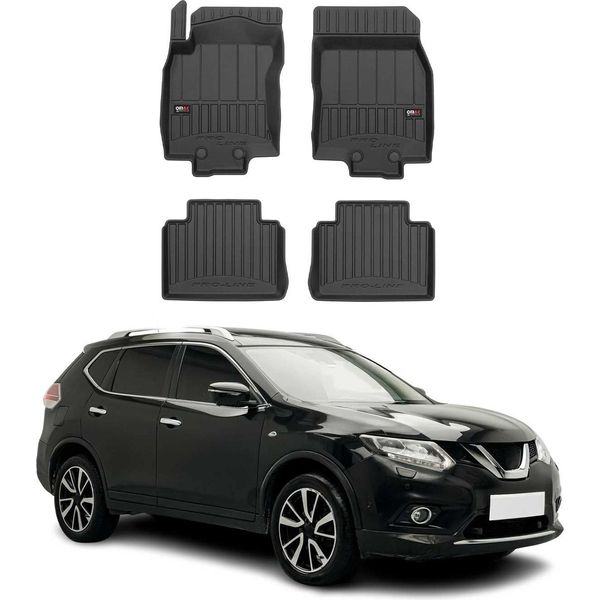 2013-2021 Nissan X-Trail Tappetini Tpe Nero 4 Pz-image