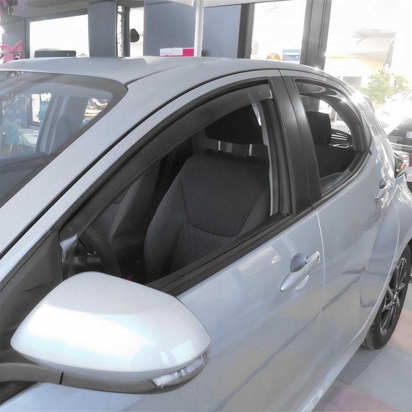 Paravento Parapioggia Per Toyota Yaris 2020-2025 Acrilico Scuro 4 Pz-image