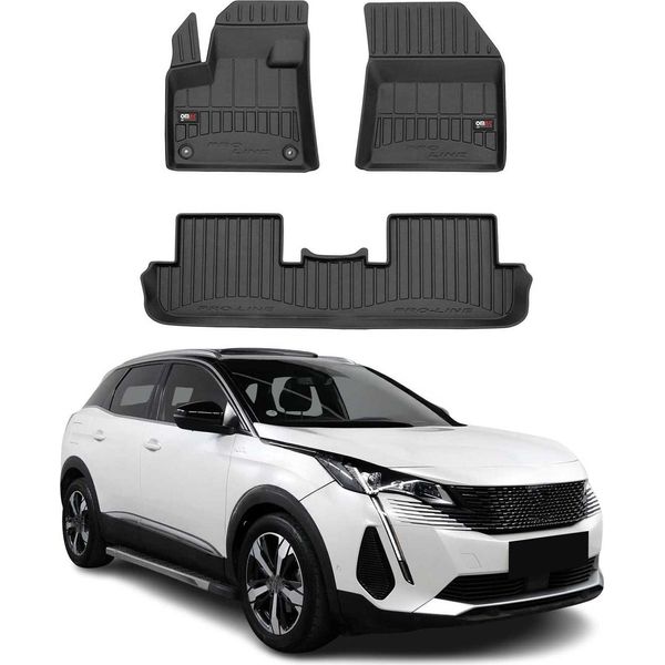 2016-2025 Peugeot 3008 Tappetini Tpe Nero 4 Pz-image