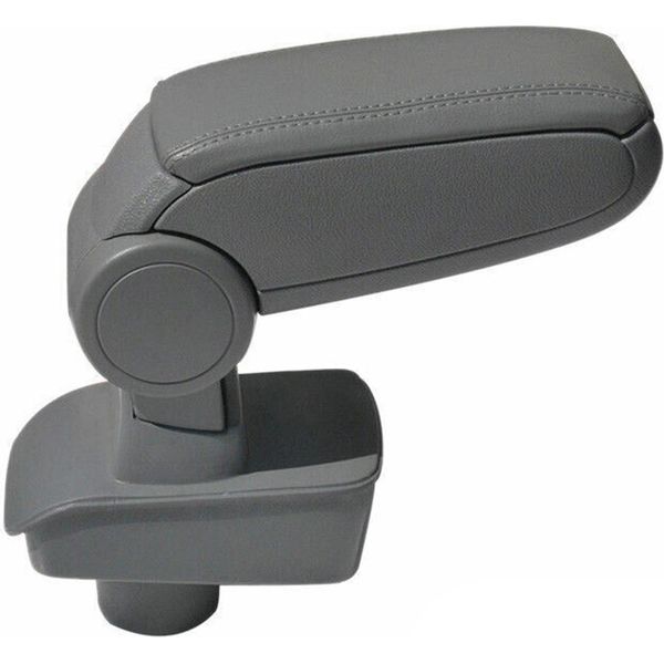 Bracciolo Centrale Bracciolo Console Centrale Per Ford Fiesta 6 2008-2017 Finto Cuoio Grigio-image