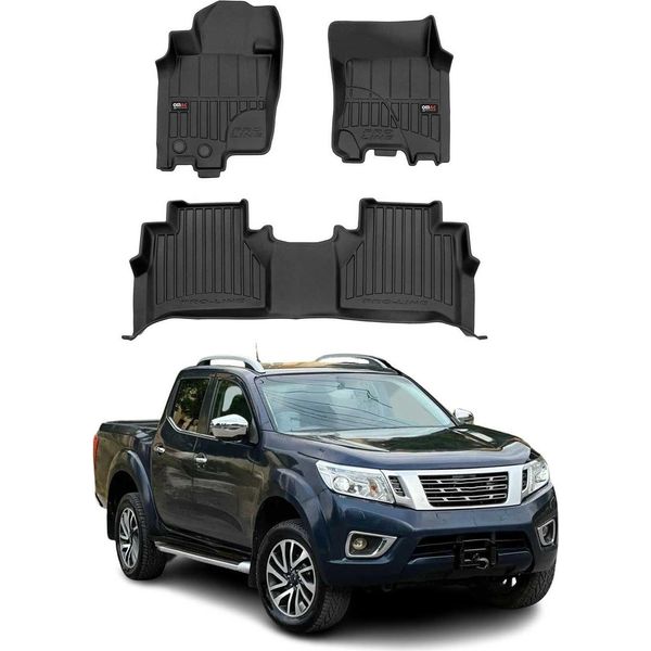 2014-2025 Nissan Navara Tappetini Tpe Nero 3 Pz-image