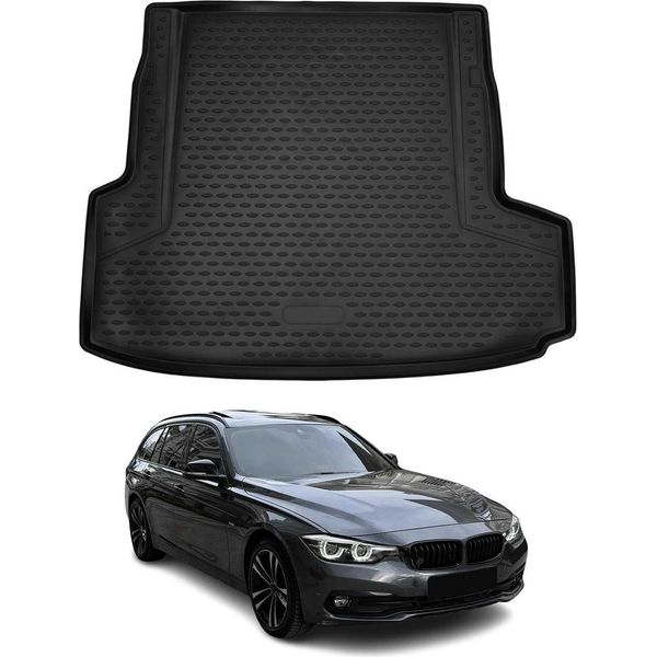 Tappetino Per Bagagliaio Vassoio Per Bmw Serie 3 2015-2021 Gomma Tpe Nero-image
