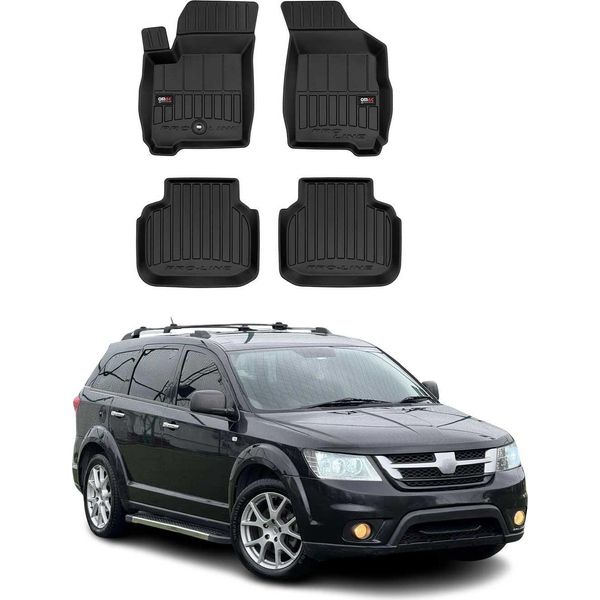 2011-2015 Fiat Freemont Tappetini Tpe Nero 4 Pz-image