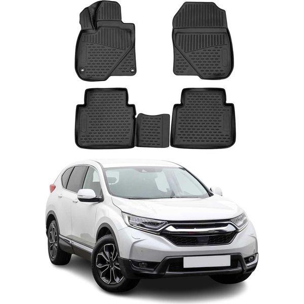 2018-2022 Honda CR-V Tappetini Tpe Nero 4 Pz-image