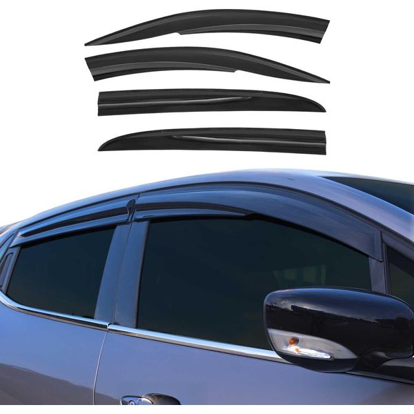 4X Paravento Parapioggia Per Renault Megane Hatchback 2002-2009 Scuro-image