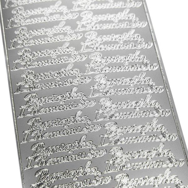 Adesivo Decorativo Ricordo Della Prima Comunione In Argento-image