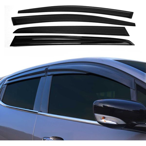 2003-2009 Vw Golf Mk5 Paravento Parapioggia Nero Acrilico 4 Pz-image