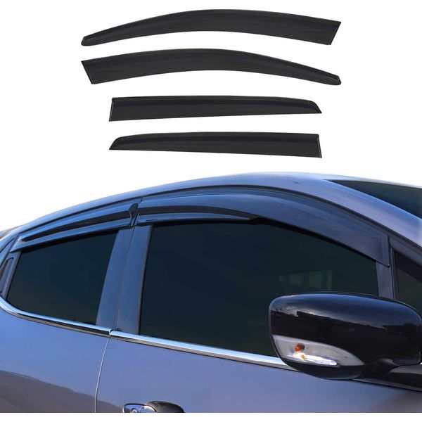 4X Paravento Parapioggia Per Peugeot 307 308 2001-2012 Hatchback Scuro-image