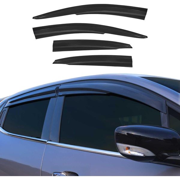 4X Paravento Parapioggia Per Ford Focus 2004-2010 Berlina Hatchback Scuro-image