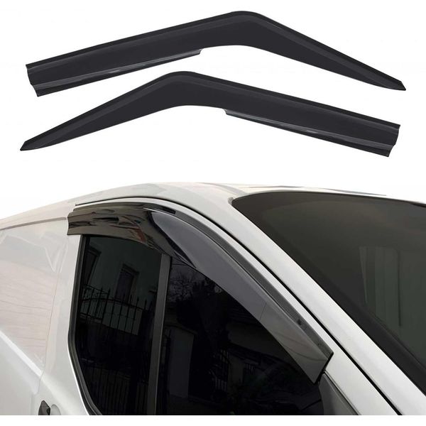 2X Paravento Parapioggia Per Vw T4 1990-2003 Acrilico Scuro-image