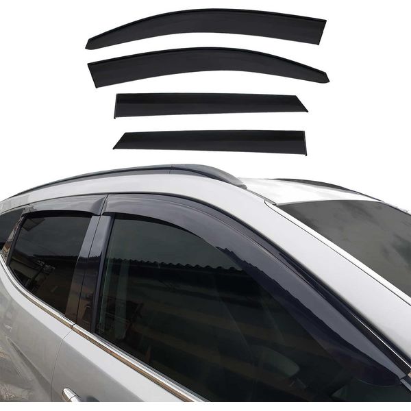 4X Paravento Parapioggia Per Hyundai Tucson 2015-2020 Acrilico Scuro-image