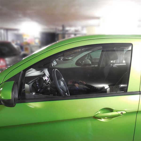 Paravento Parapioggia Per Opel Karl 2015-2019 Acrilico Scuro 2 Pezzi-image