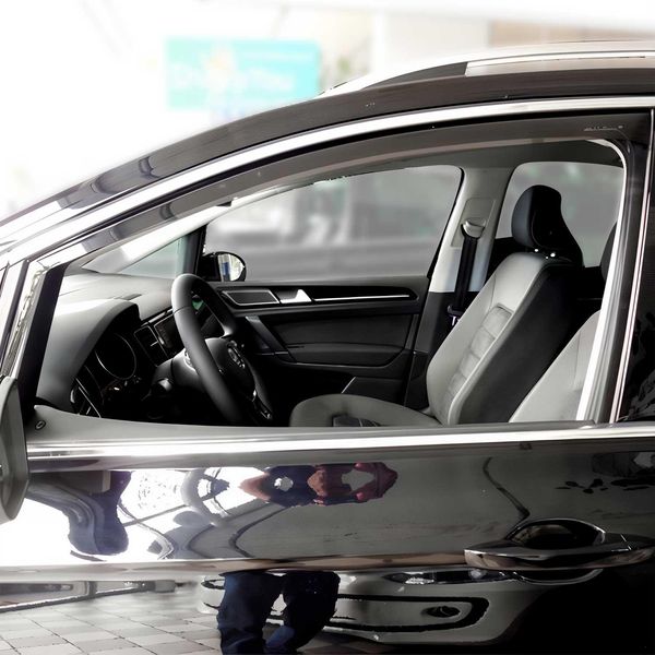 Paravento Parapioggia Per Vw Golf Mk7 Variant 2014-2020 Acrilico Scuro 2 Pz-image