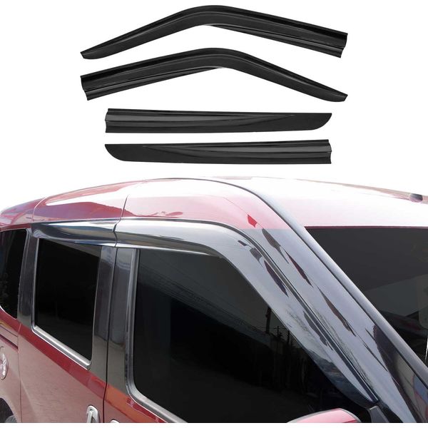 4X Paravento Parapioggia Per Fiat Doblo 2010-2024 Acrilico Scuro-image