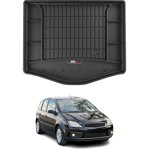 Omac Rivestimento Del Bagagliaio In Gomma Per Ford C-Max 2003-2010 Rivestimento Del Bagagliaio In Tpe Nero-image
