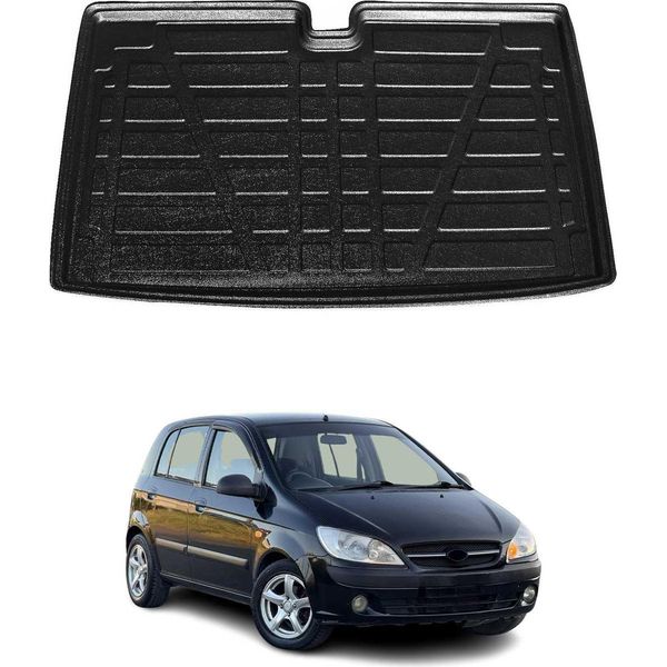 Fodera Bagagliaio Per Hyundai Getz 2002-2011 5 Porte In Gomma Tpe Nero-image