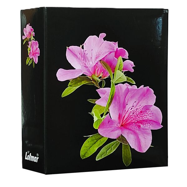 Vmc Album Per 304 Foto 10X15 Cm. Senza Descrizione Fiore Nero Rosa-image