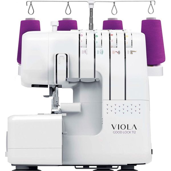 Look T12 Macchina Tagliacuci Con 12 Punti Cucito, Overlock Con Differenziale, Cuce A Braccio Libero-image