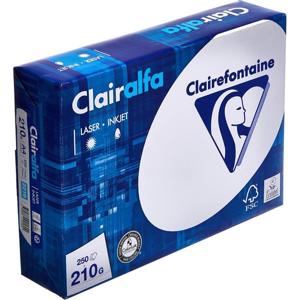 Carta Multifunzione Clairalfa, Din A4, 210 G/Mq, Extra Bianca-image