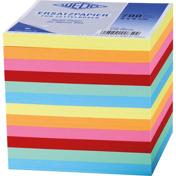 Inserto Per Appunti Wedo 27026510 9X9Cm 7 Colori 700 Fogli/Confezione.-image