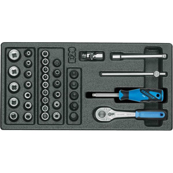 Gedore 1500 ES-20 Set Di Chiavi A Bussola 1/4" In 1/3 Modulo Es, 6626230"-image