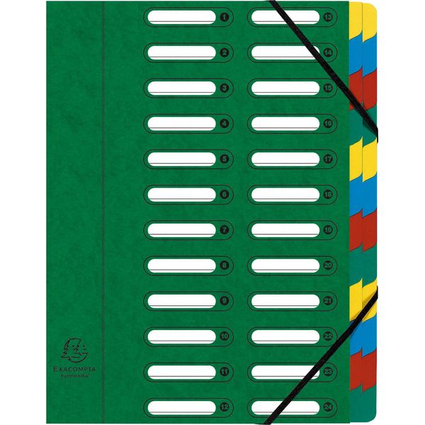 Organizer Exacompta, Din A4, Cartone, 24 Tasche, Verde-image