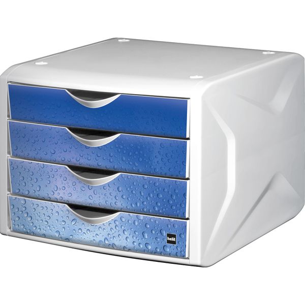 Helit Schubladenbox The Chameleon Blau Din A4 Mit 4 Schubladen (H6129634)-image
