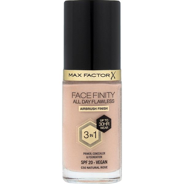 Max Factor Face Finity All Day Flawless 3In1 Foundation Spf 20 (C50 Natural Rose) 30 Ml-image