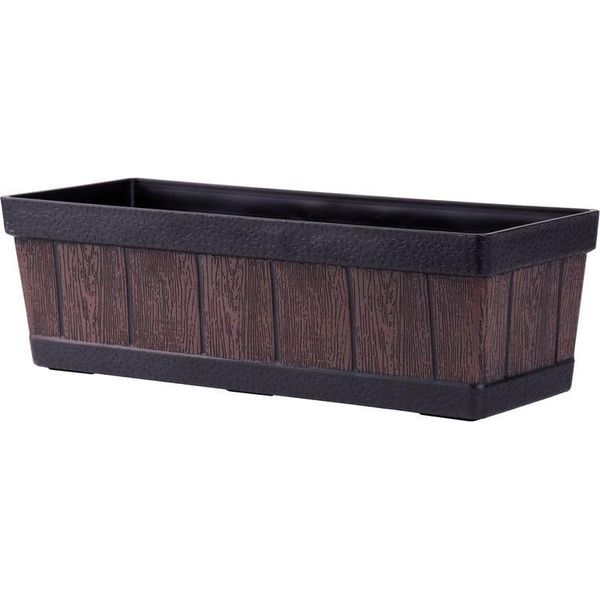 Vaso Strend Pro Woodeff, 15X47X17 Cm, Teak, Effetto Legno-image