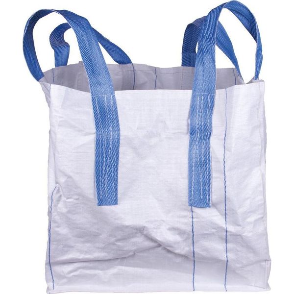 Sacco Bigbag TOF4, 90X90X120 Cm, Pp, 4 Maniglie, Bianco, Fondo Piatto, Max. 1000 Kg-image