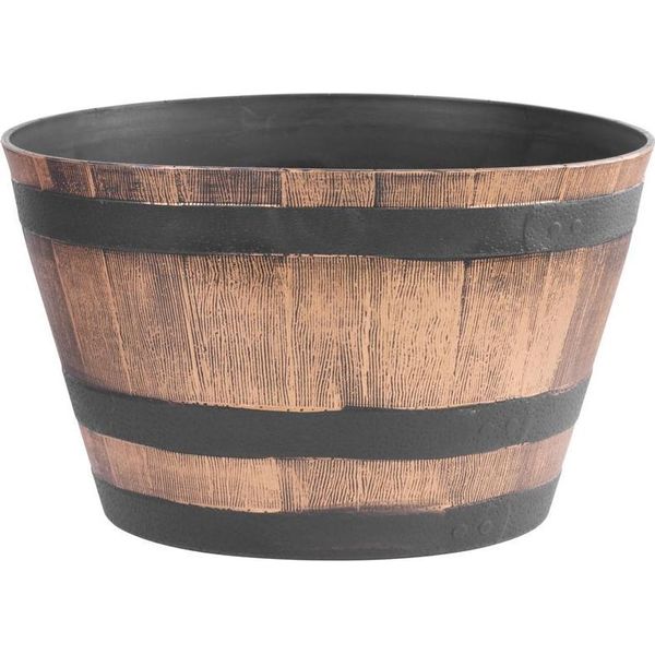Vaso Strend Pro Woodeff 52X32 Cm, Oro, Effetto Legno, Barile-image