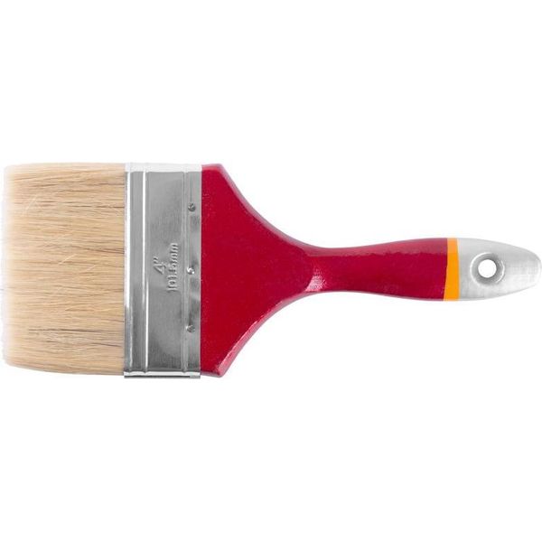 Pennello Strend Pro JA095, 4", Piatto, Da Pittura, Con Setole In Pvc, Manico In Legno"-image