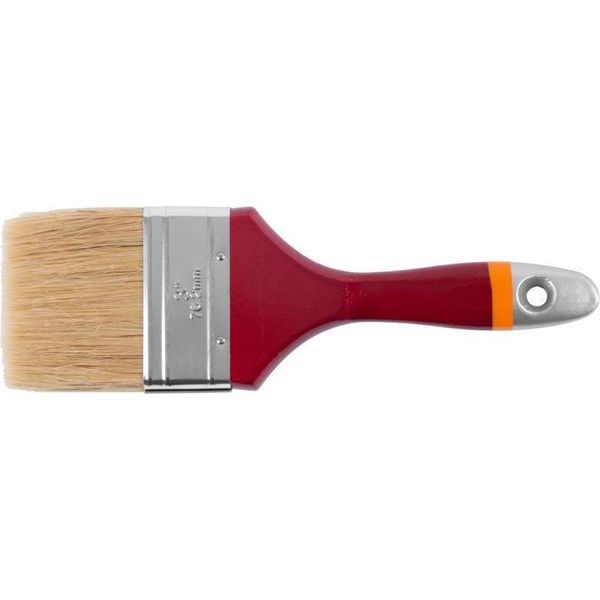 Pennello Strend Pro JA095, 3", Piatto, Da Pittura, Con Setole In Pvc, Manico In Legno"-image