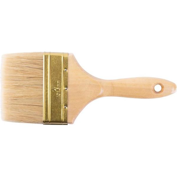 Pennello Strend Pro JA019, Giallo, 4", Da Pittura, Piatto, Manico In Legno"-image