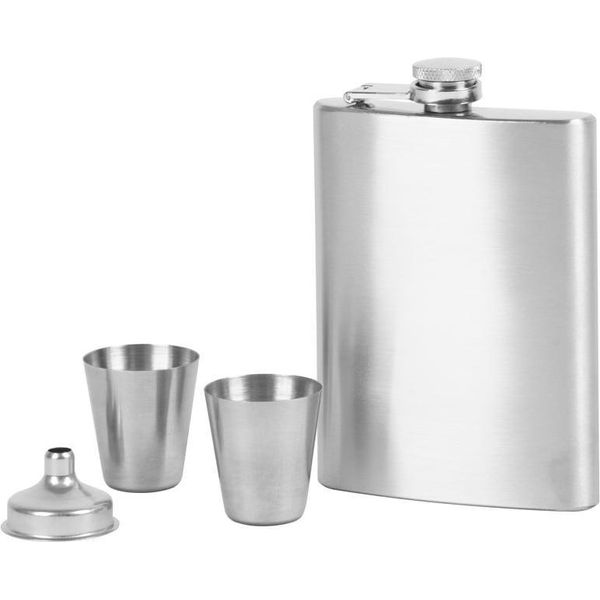 Fiaschetta Magichome, Set, 2 Bicchierini Da 30 Ml, Imbuto, Acciaio Inox, Confezione Regalo-image