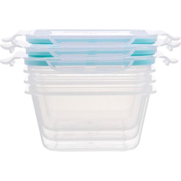 Contenitore Magichome Lunchbox Set YH373, Set 3 Pz, 600 Ml, 135X135X75 Mm, Quadrato, Clip-image