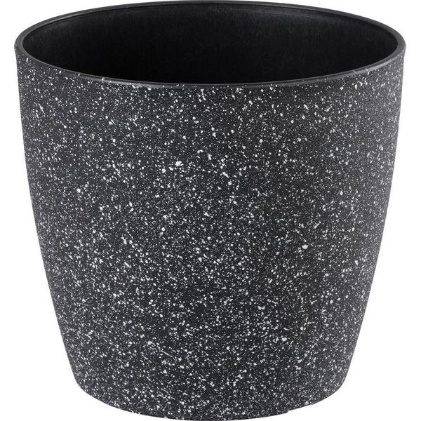 Vaso Strend Pro Stone, 23X20,5 Cm, Nero, Effetto Pietra-image