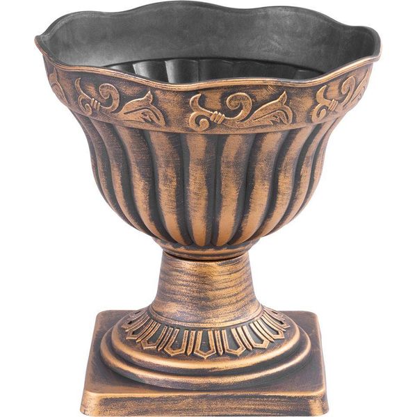 Vaso Strend Pro Antik, Con Piedistallo, 30X30 Cm, Oro, Effetto Metallico-image