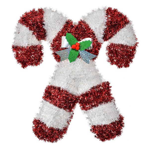 Clayre & Eef Decorazione Natalizia Bastone Di Zucchero 32X3X36 Cm Rosso Bianco Plastica-image