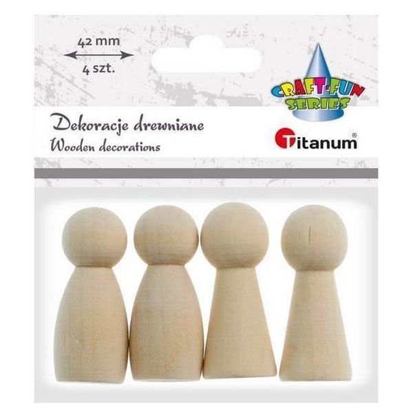 Pedine Di Legno Personaggi 4 Pezzi Titanum-image