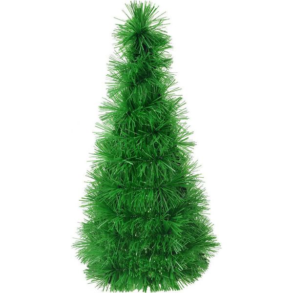 Clayre & Eef Decorazione Natalizia Albero Di Natale Ø 12X27 Cm Plastica Verde-image
